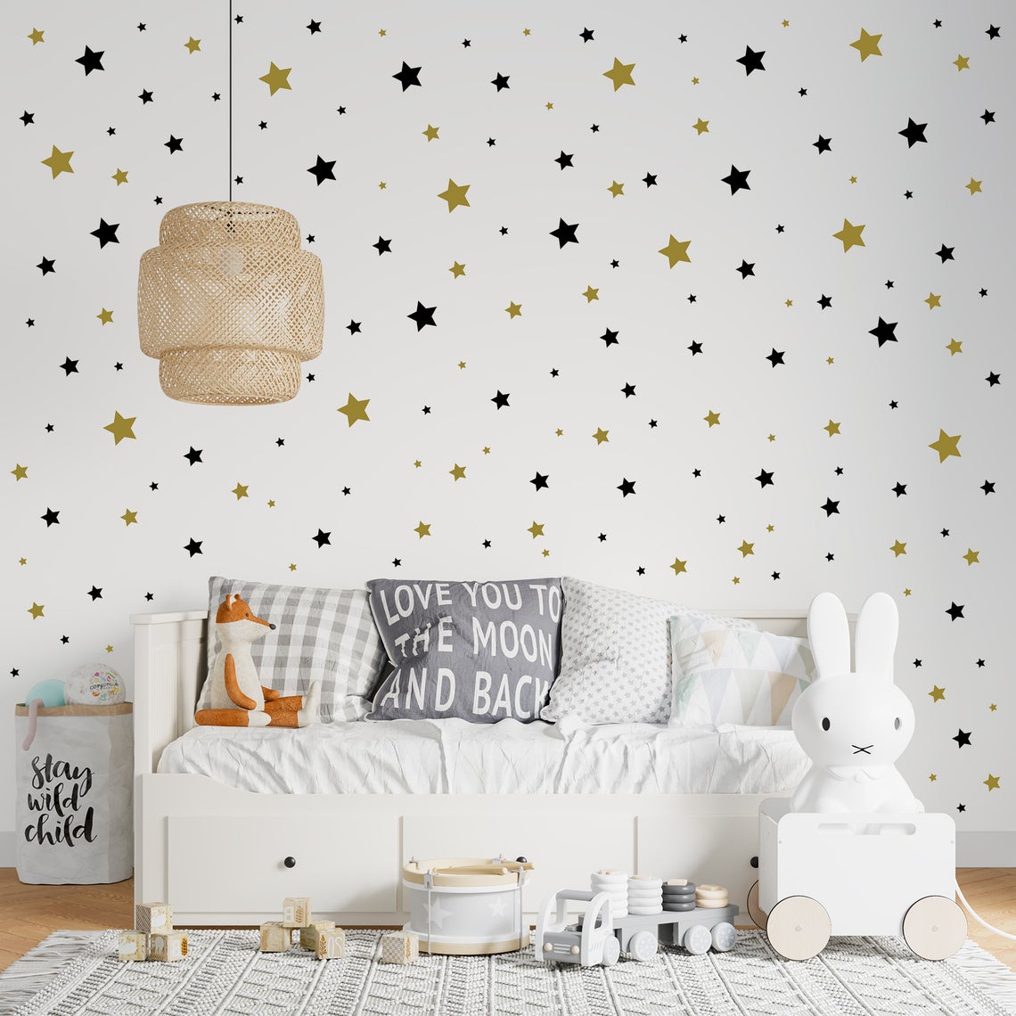 Baby Nursery Wall Decals - Мультфильм 65 шт., наклейка на стену