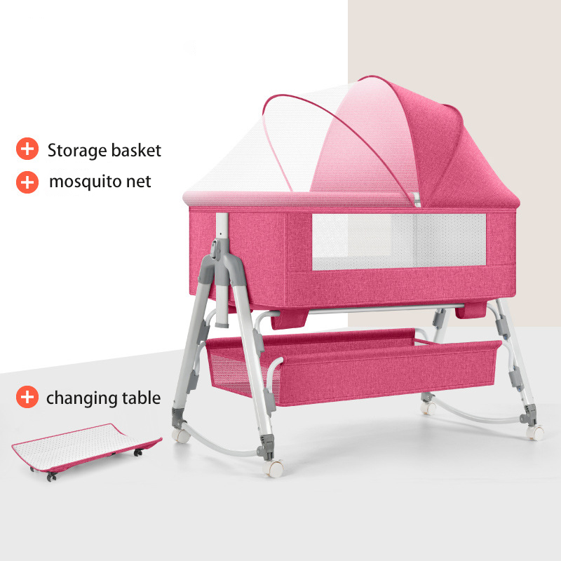 Bassinet Bedside Sleeper - Многофункциональная прикроватная кроватка для новорожденных, поворотная