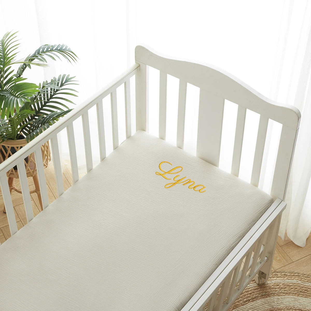 Baby Nursery Sale - Постельное белье из муслина с именной