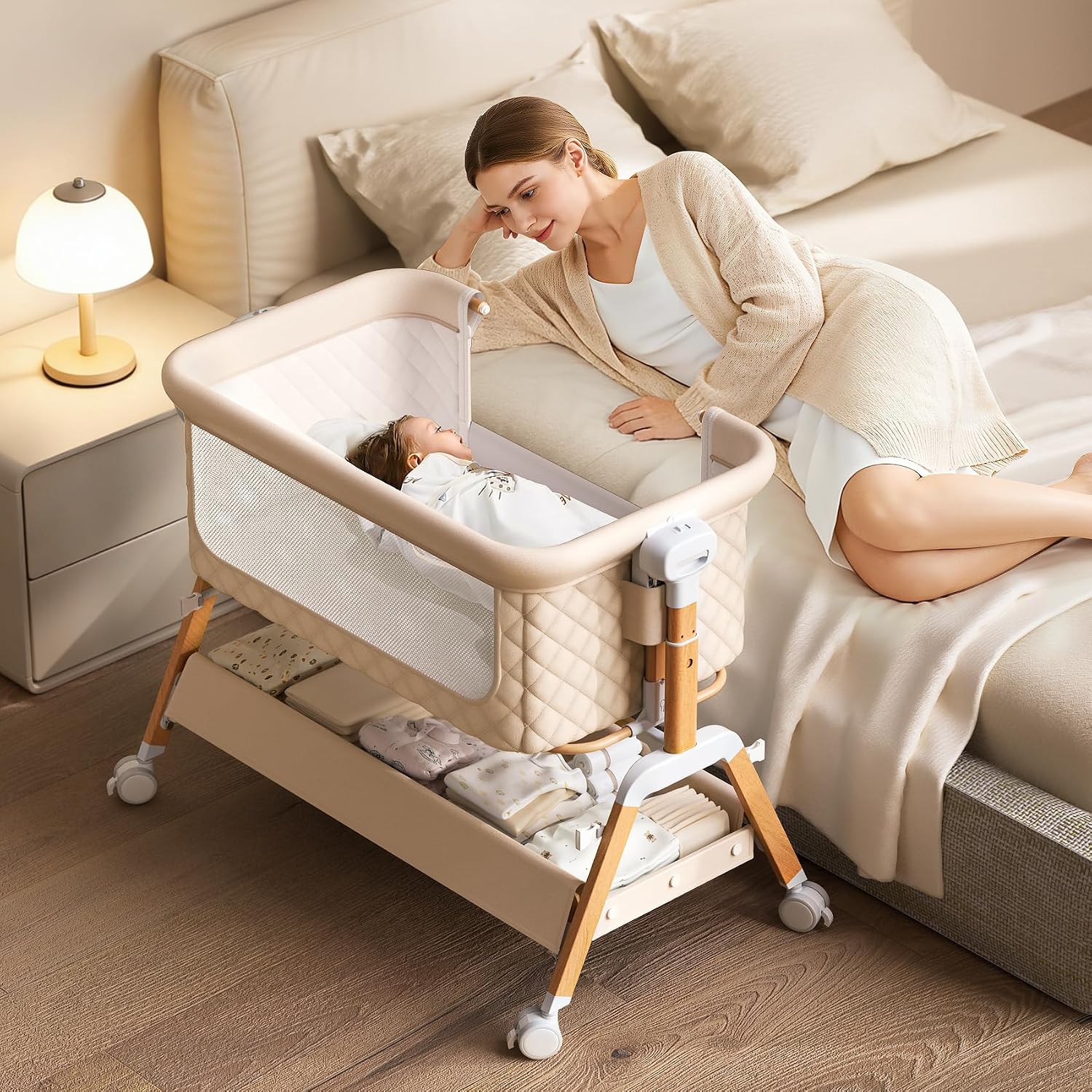 Bassinet Bedside Sleeper - Детская кроватка-люлька 3 в 1, приставная