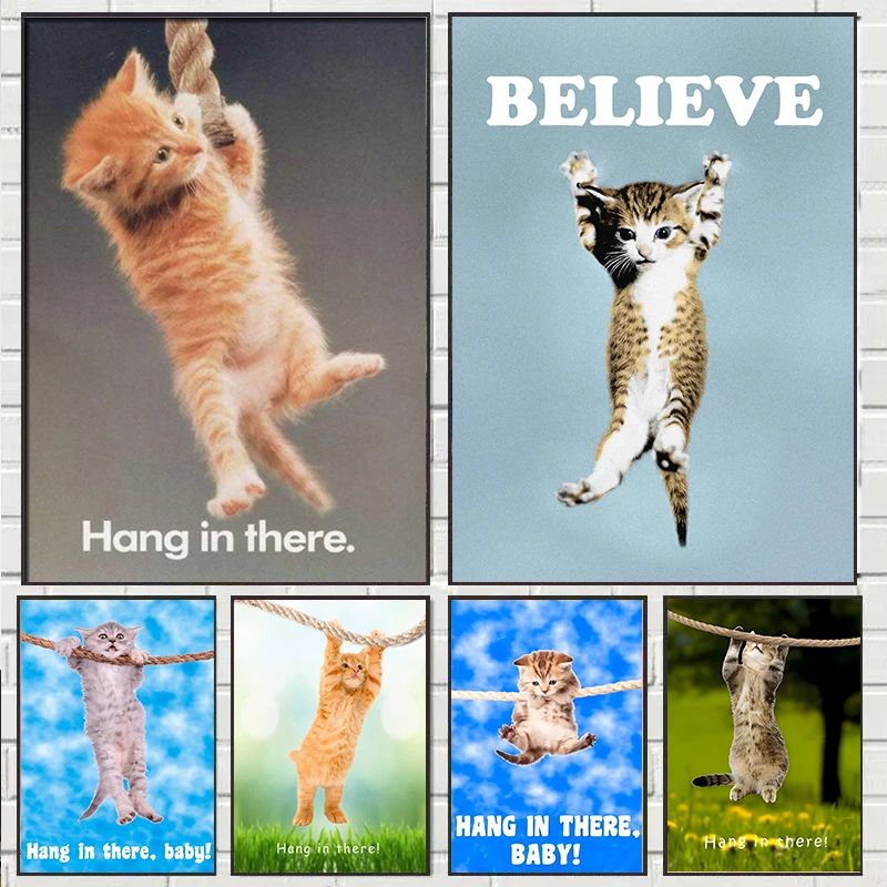 Baby Nursery Images - Hang In There Baby Милый кот