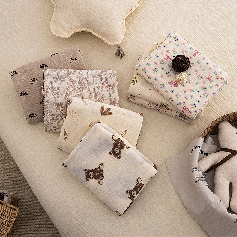 Baby Boy Nursery Quilt - Летнее одеяло-пеленка для новорожденных, муслиновое одеяло