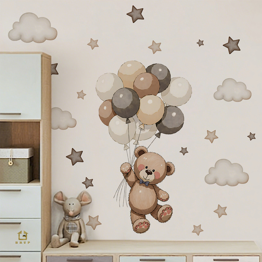 Baby Nursery Wall Decals - Очаровательные наклейки на стены с плюшевым