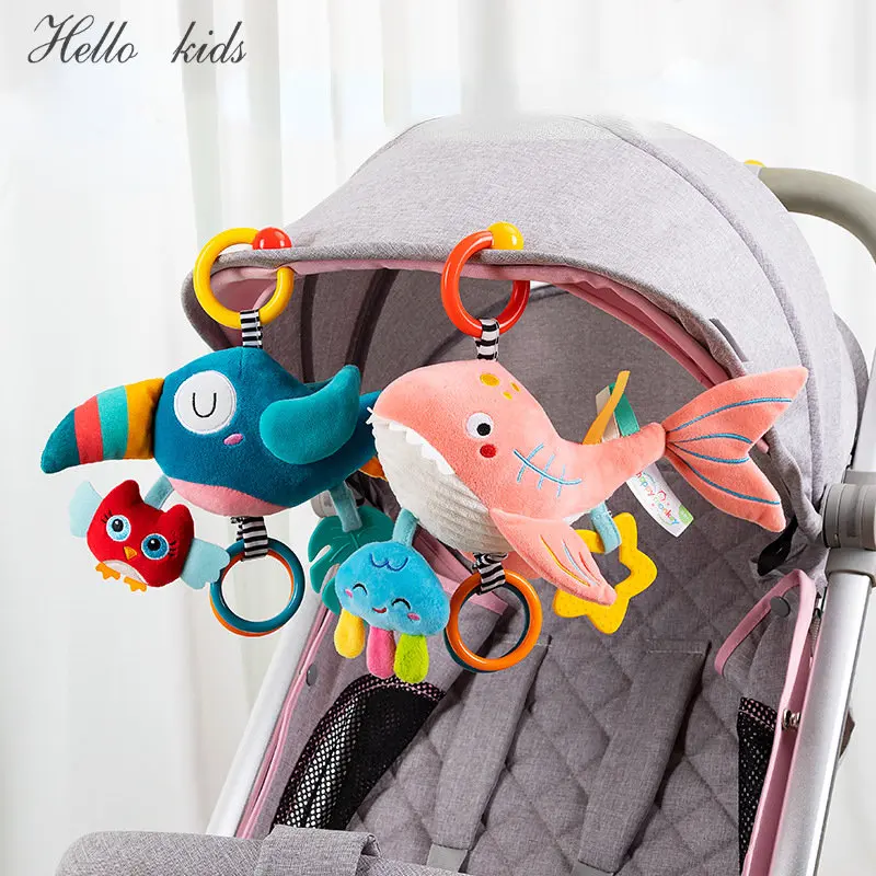 Baby Nursery Images - Мягкая плюшевая игрушка для новорожденных, погремушки-прорезыватели,