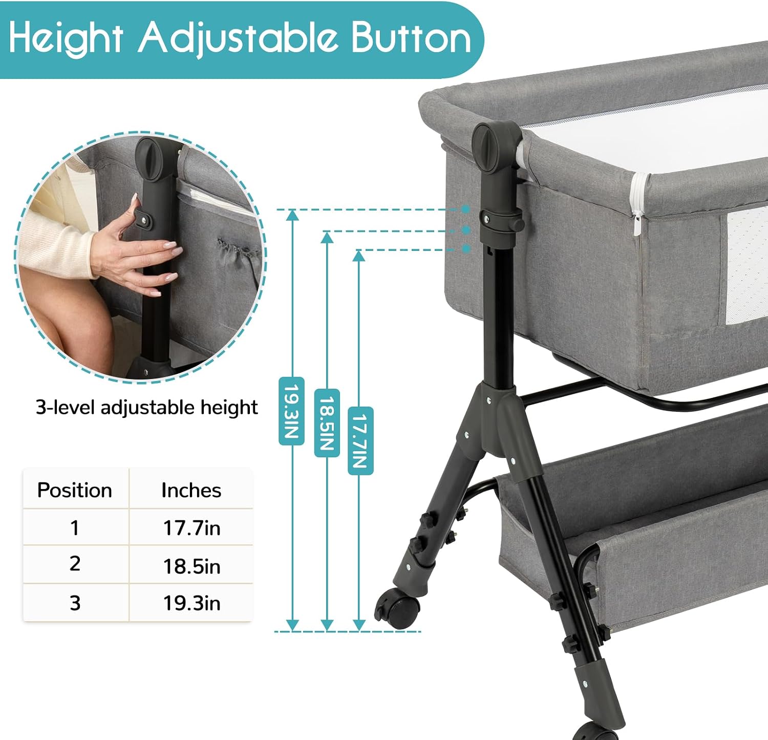 Детская кроватка-люлька 3 в 1, – обзор и цена Bassinet Bedside Sleeper