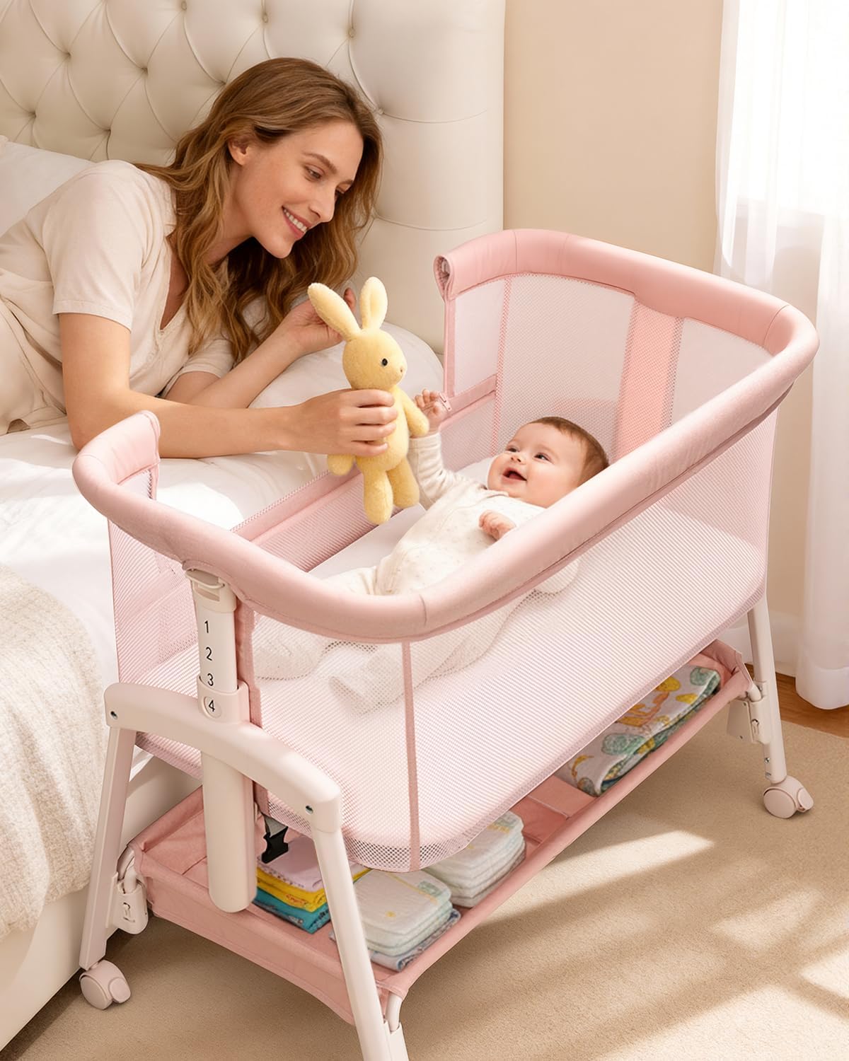 Детская люлька-кроватка 3 в 1  – обзор и цена Bassinet Bedside Sleeper