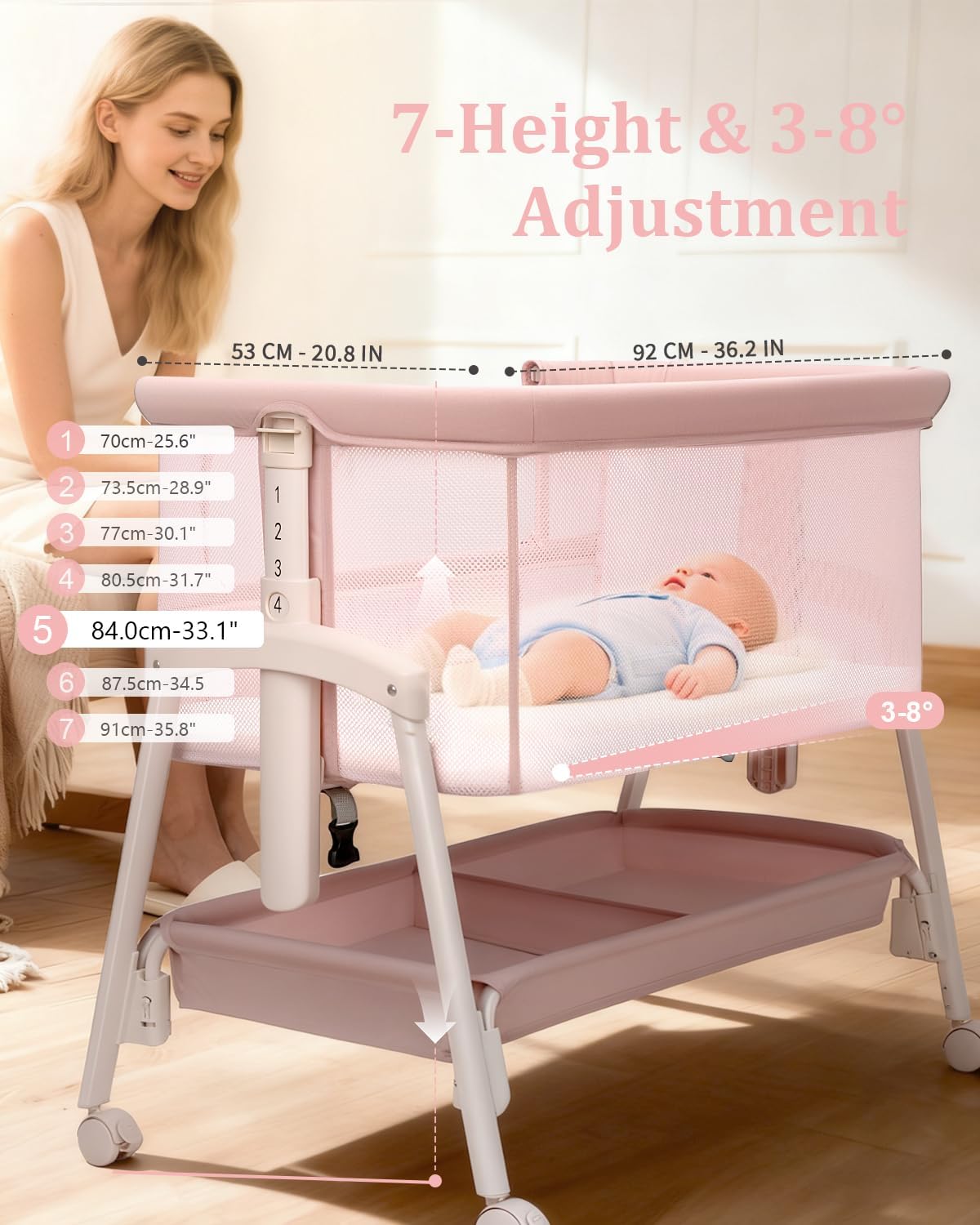 Детская люлька-кроватка 3 в 1  – обзор и цена Bassinet Bedside Sleeper