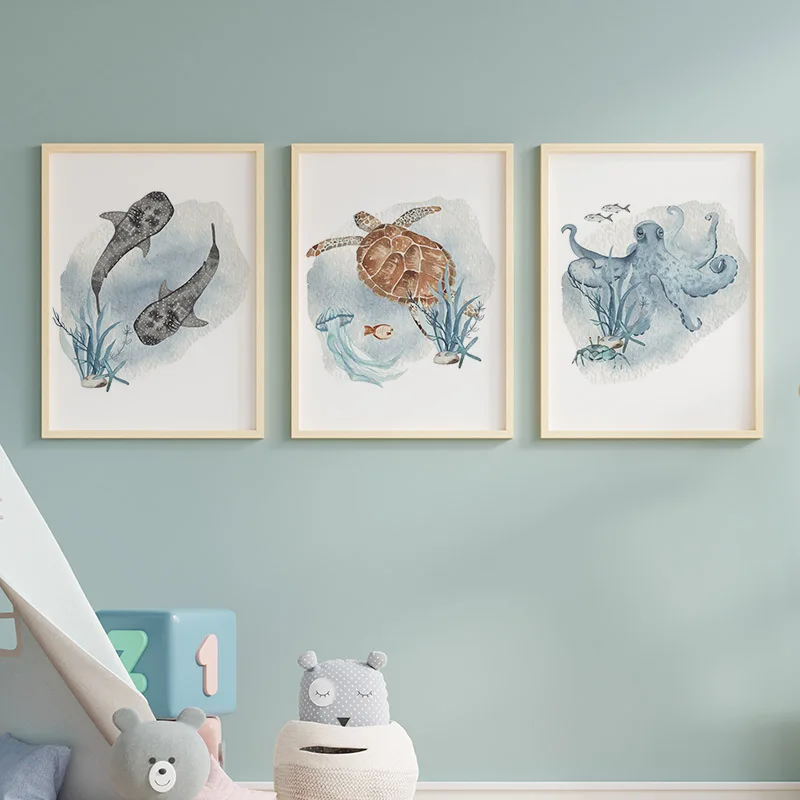 Плакаты и принты китов, рыб, а – обзор и цена Baby Nursery Images