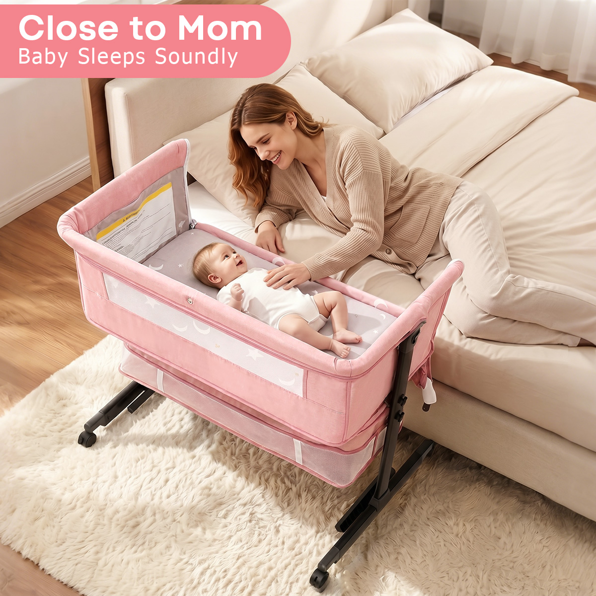 Портативная детская кроватка K – обзор и цена Bassinet Bedside Sleeper