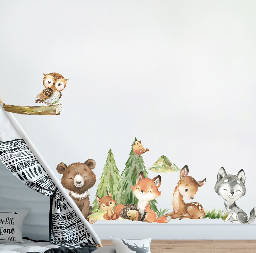 Мультяшная акварель, лес, живо – обзор и цена Baby Nursery Package