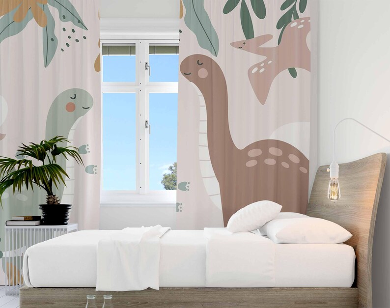 Детские шторы с динозавром, де – обзор и цена Blackout Curtain Nursery