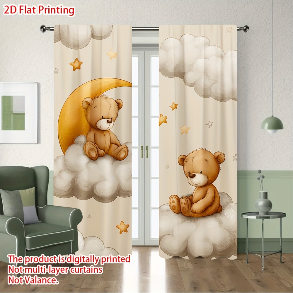 Шторы с мультяшными медвежатам – обзор и цена Blackout Curtain Nursery