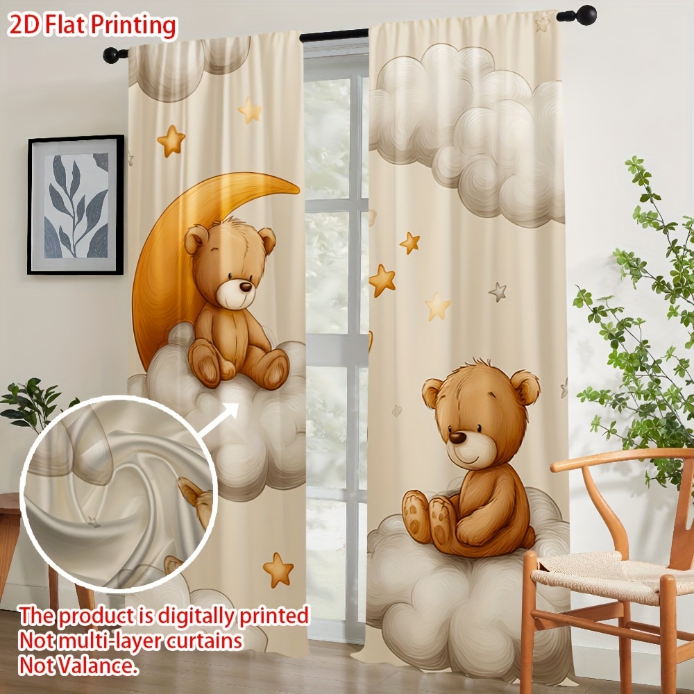 Шторы с мультяшными медвежатам – обзор и цена Blackout Curtain Nursery