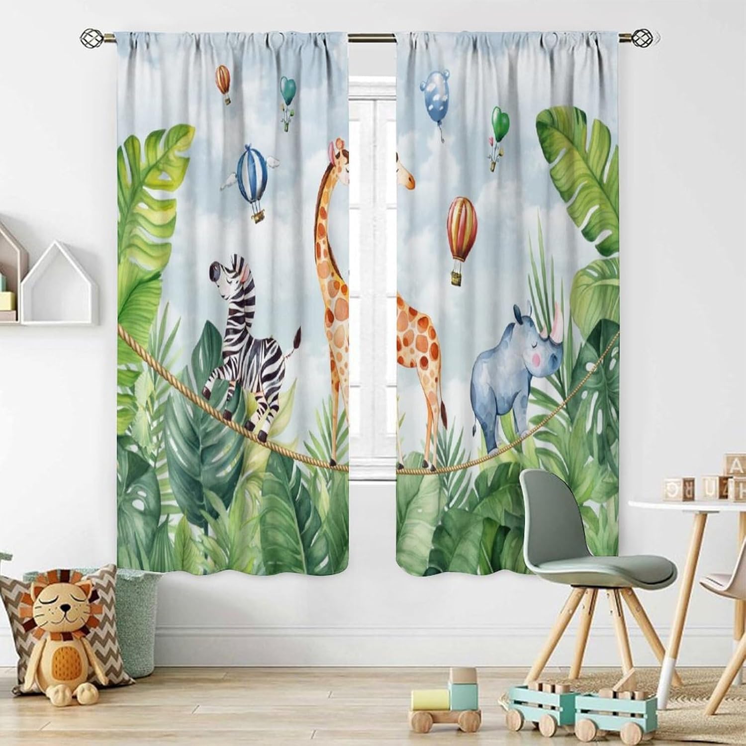 Сафари, джунгли, затемняющие ш – обзор и цена Blackout Curtain Nursery