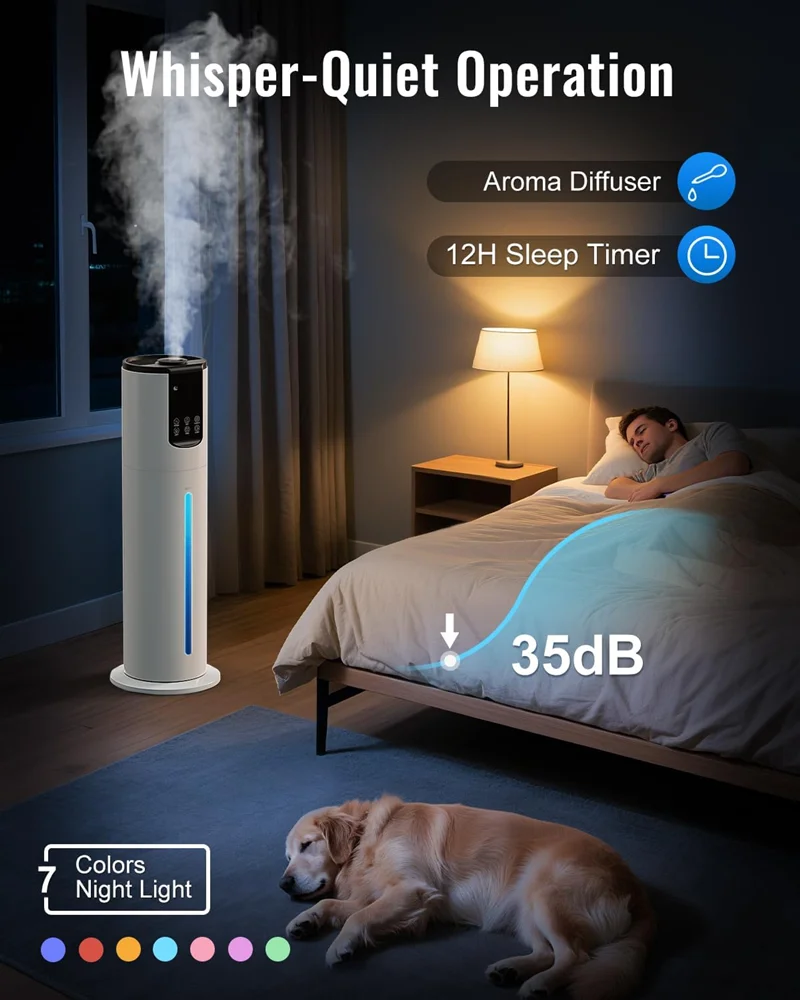 Ультра-тихий ультразвуковой ув – обзор и цена Baby Nursery Humidifier