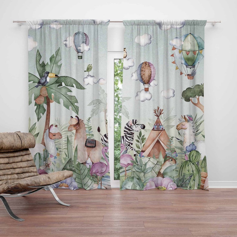 Сафари Животные Вечерние Детск – обзор и цена Blackout Curtain Nursery