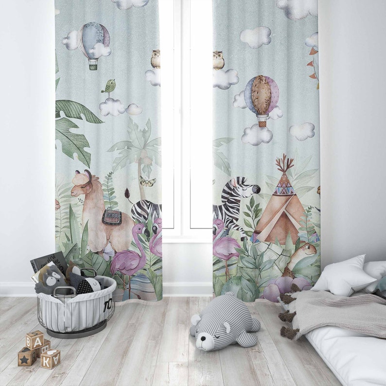 Сафари Животные Вечерние Детск – обзор и цена Blackout Curtain Nursery