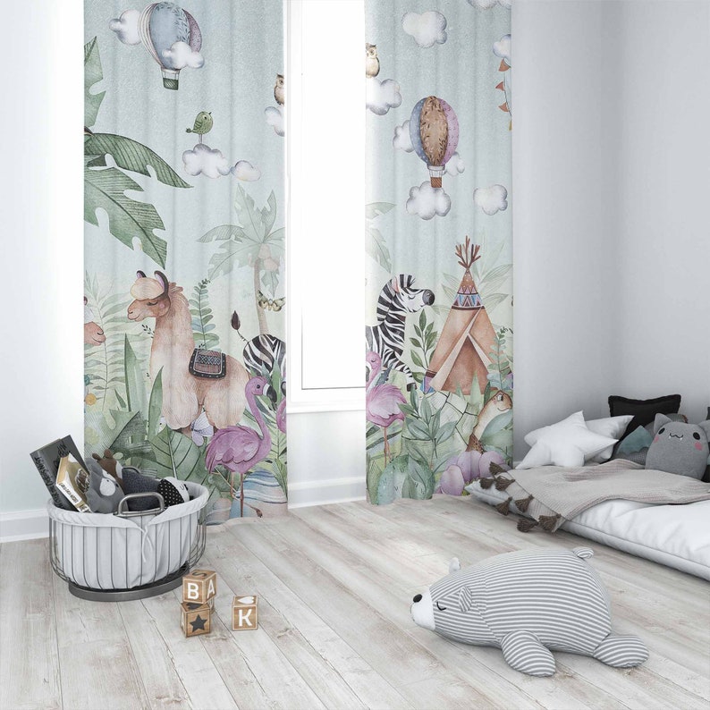 Сафари Животные Вечерние Детск – обзор и цена Blackout Curtain Nursery