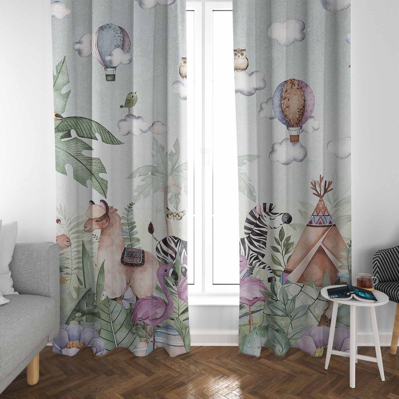 Сафари Животные Вечерние Детск – обзор и цена Blackout Curtain Nursery