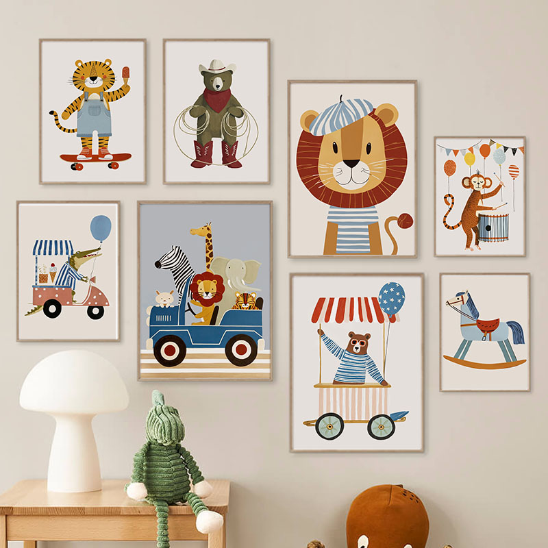 Забавные мультяшные животные:  – обзор и цена Baby Nursery Images