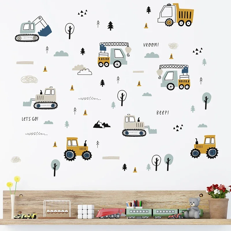 Ручной рисунок, милые автомоби – обзор и цена Baby Nursery Wall Decals