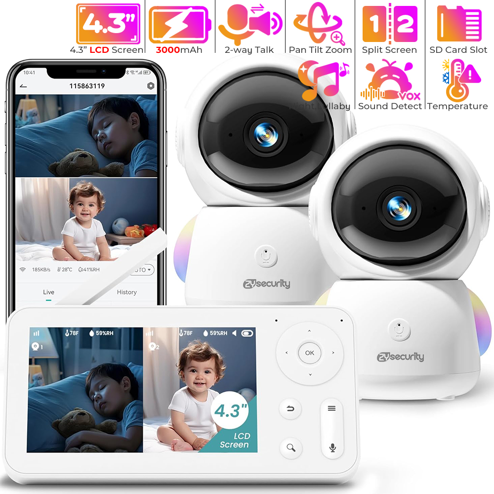 2K радионяня с 2 камерами и ау – обзор и цена Baby Nursery Images