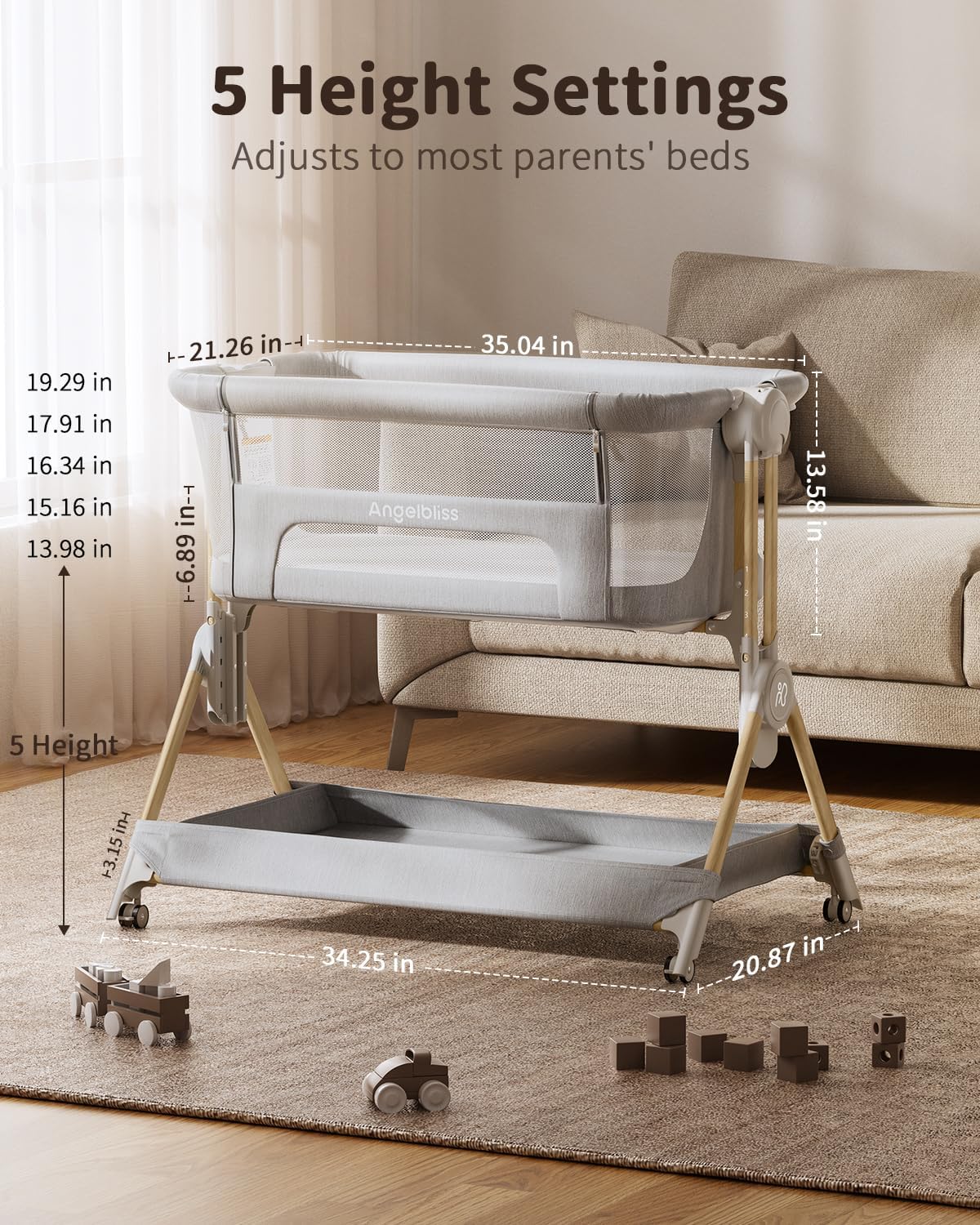Детская кроватка-люлька 3 в 1, – обзор и цена Bassinet Bedside Sleeper